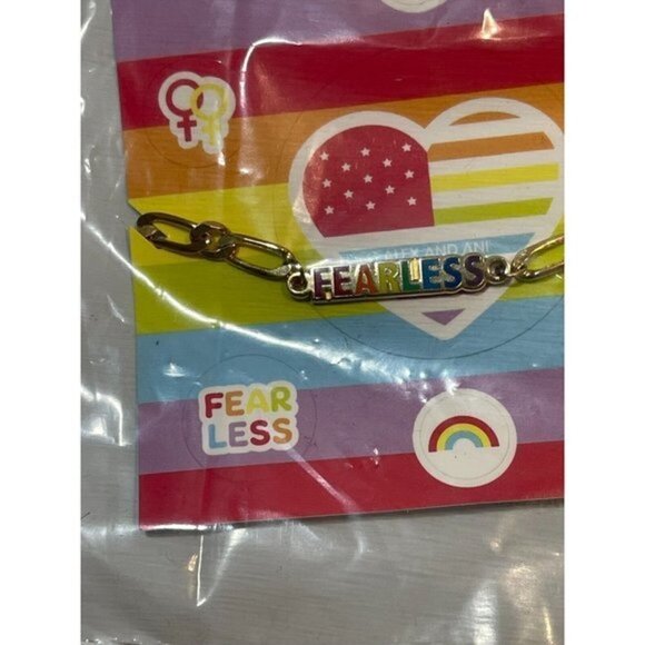 Alex And Ani Statement Rainbow Fearless Pride Stretch Bracelet - Picture 3 of 3